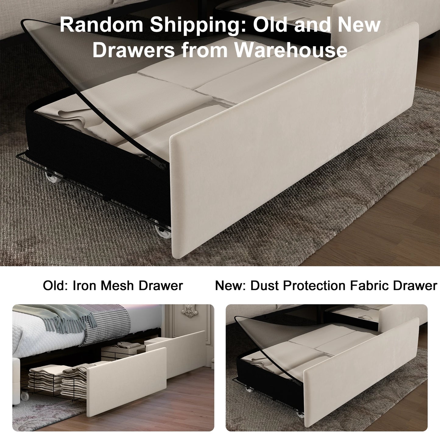 GEGOFORU LED Bed Frame Galaxy Projector Bluetooth USB Ports