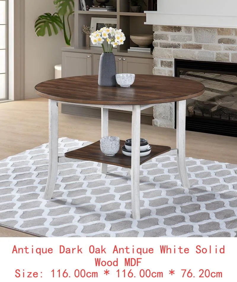 Round Dining Table Set With 4 Comfortable Chairs For Home