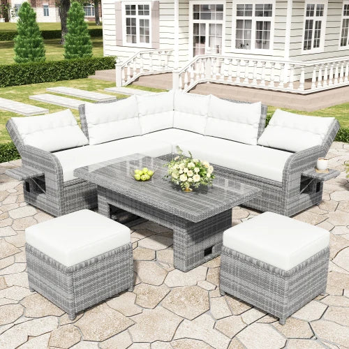 Outdoor All Weather PE Rattan Sofa Set Garden Patio Wicker