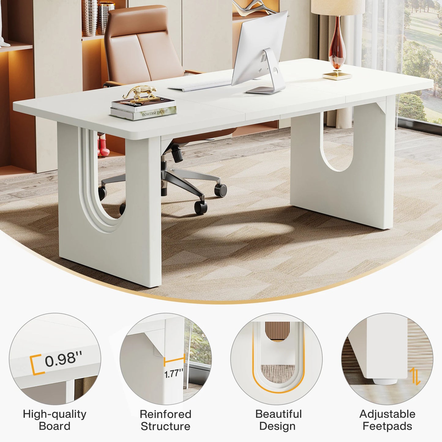 Tribesigns Executive Desk for Office Computer Desk and Conference Room