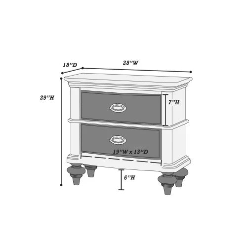 Glamorous 3 Piece Bedroom Set Tufted Headboard With Two Nightstands