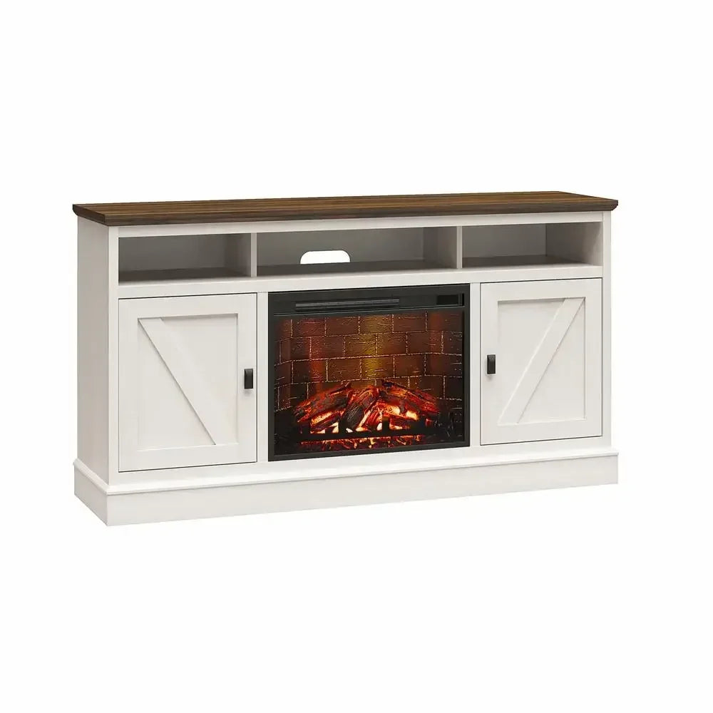 Ameriwood Home Ashton Lane PremiumEntertainmentCenter Console Fireplace With Remote Control