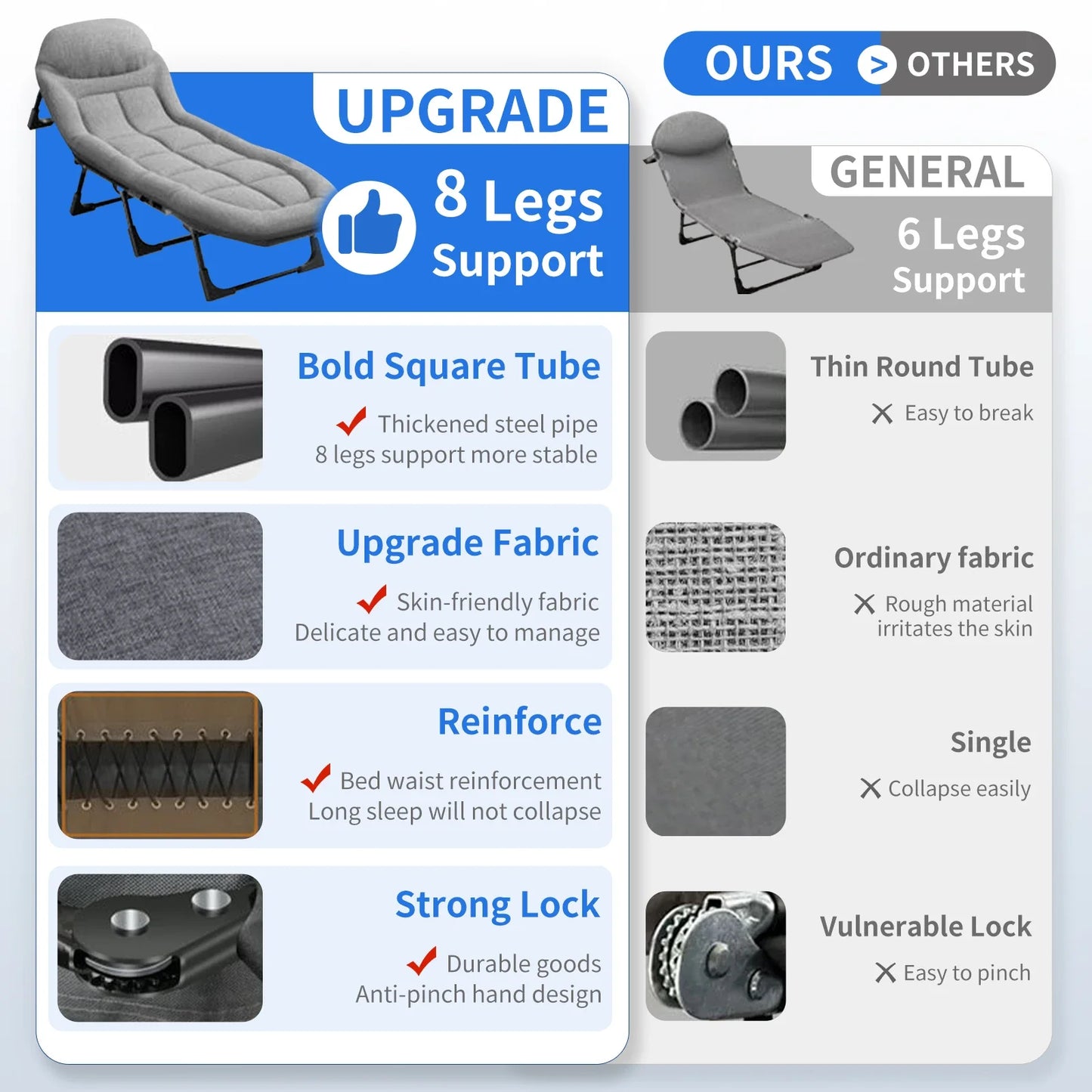 Snozeflex Outdoor Folding Sofa Bed Garden Lounge Chair