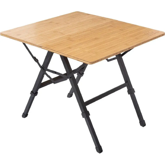 Caddis Sports Foldable Bamboo Patio Table for Indoor Outdoor Use