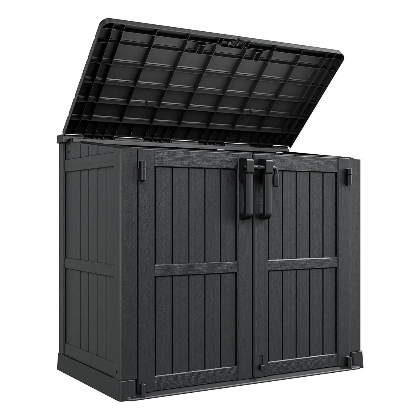 Outdoor Storage Cabinet Resin Shed With Lockable Doors