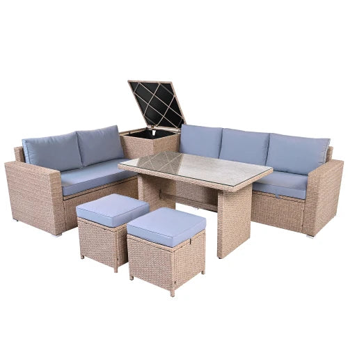Outdoor All Weather PE Rattan Sofa Set Garden Patio Wicker