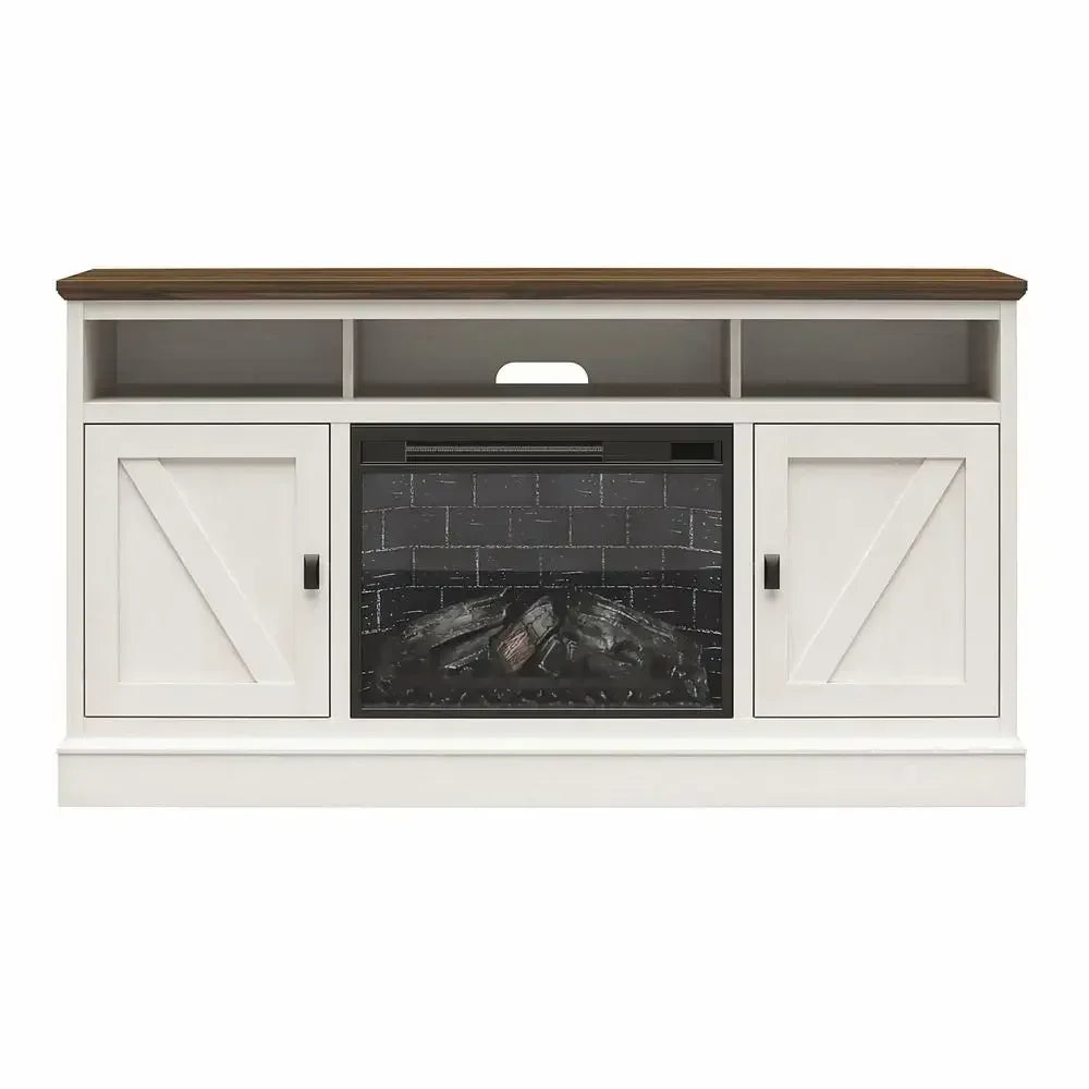 Ameriwood Home Ashton Lane PremiumEntertainmentCenter Console Fireplace With Remote Control