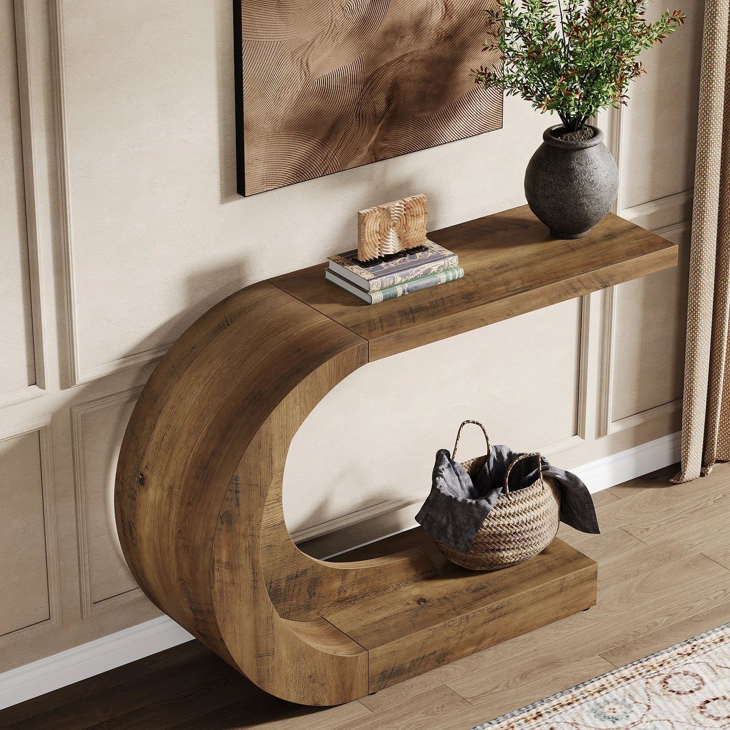 Tribesigns Mid-Century Modern Console Table for Entryway and Living Room