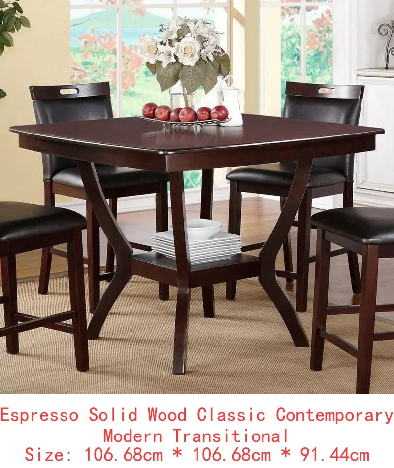 Formal Dining Set With Solid Wood Table And 6 Chairs