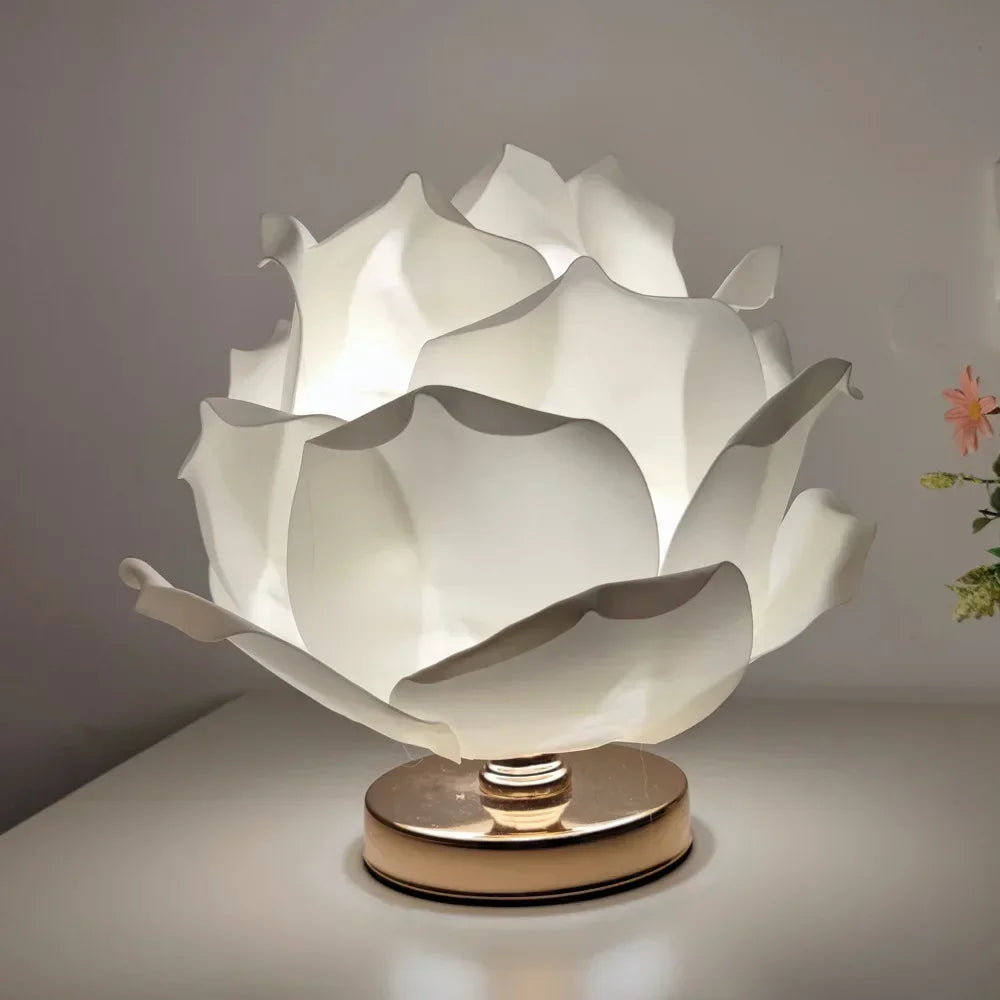 Creative Rose Floral Table Lamps For Girls Bedroom