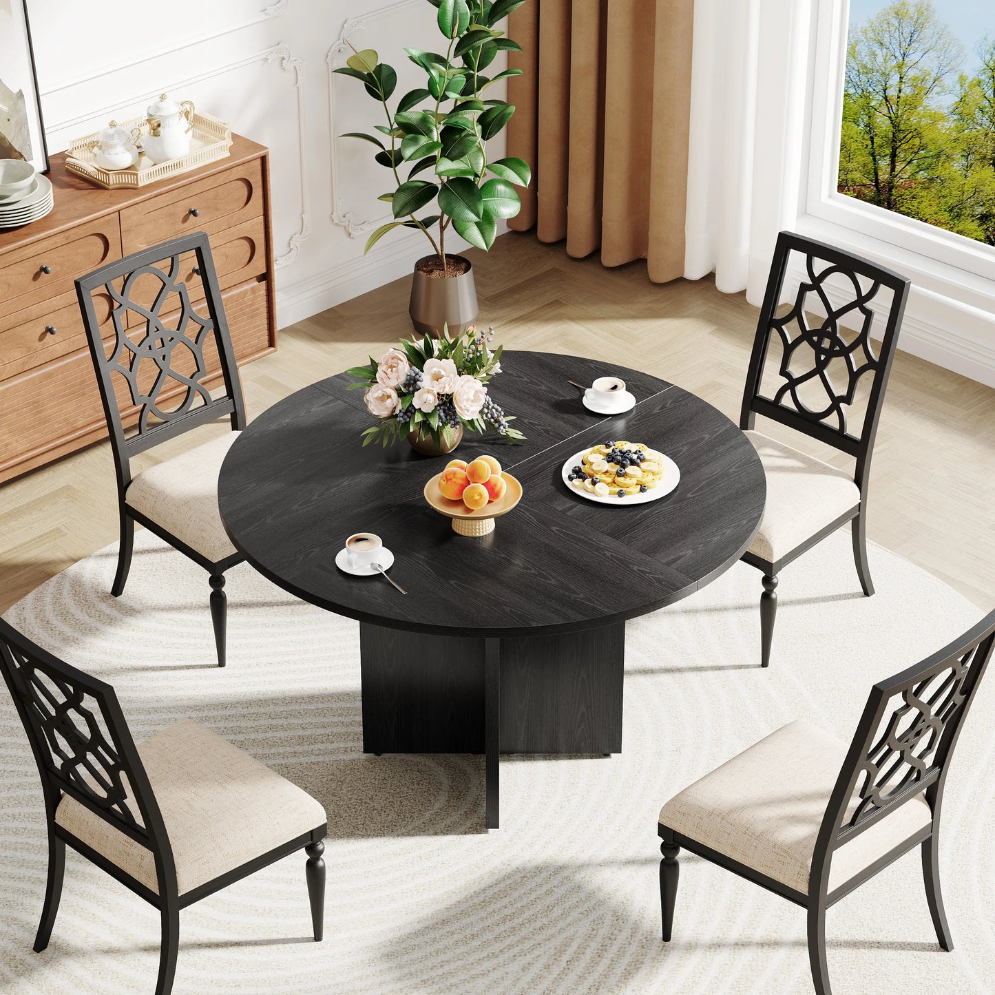 Wooden Dining Table For Four To Six People Dining Room Furniture Waterproof