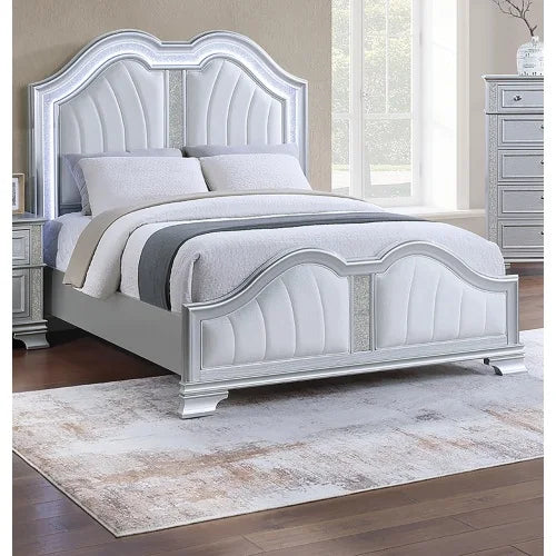 Contemporary Elegant Bed With Built In USB For Bedroom Decor