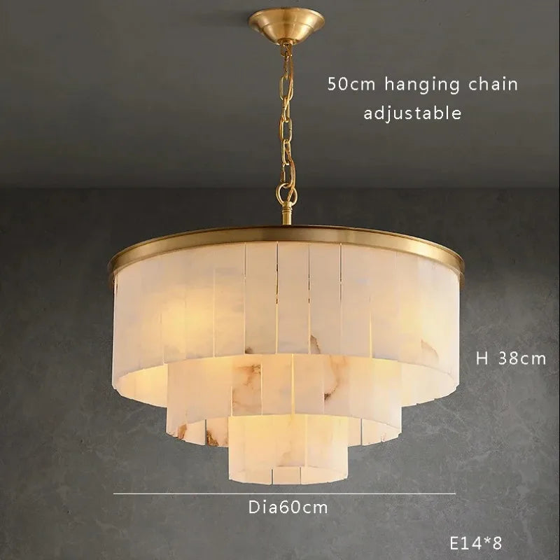 Artpad Vintage Spanish Marble Chandelier Handcrafted Pendant Light