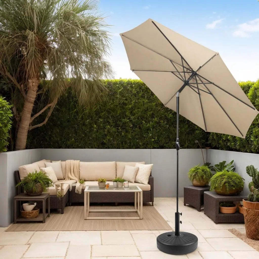 Weighted Base for Patio Umbrella Sand and Water Fillable Anchor Stand