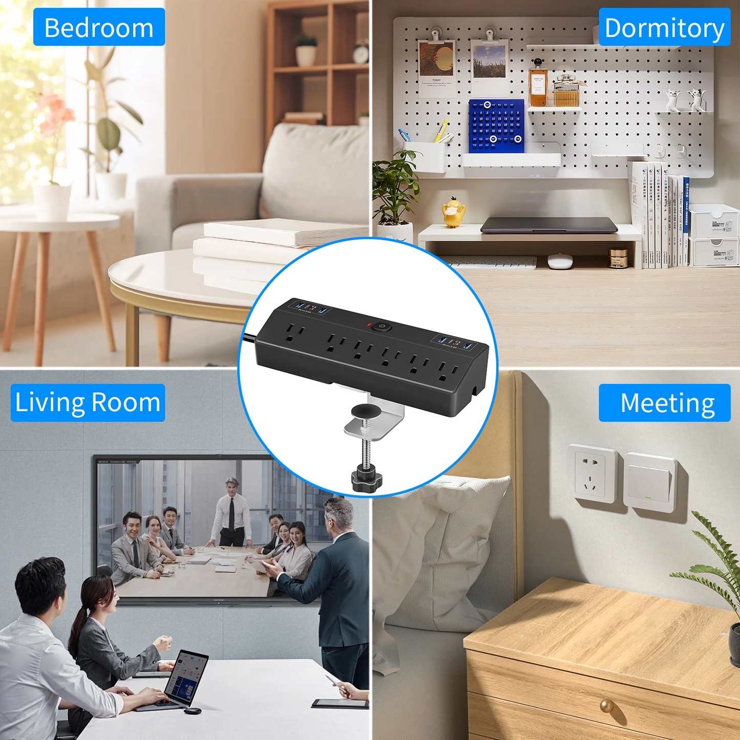 PASSUS PD20W Fast Charging Power Strip With Extension Cable