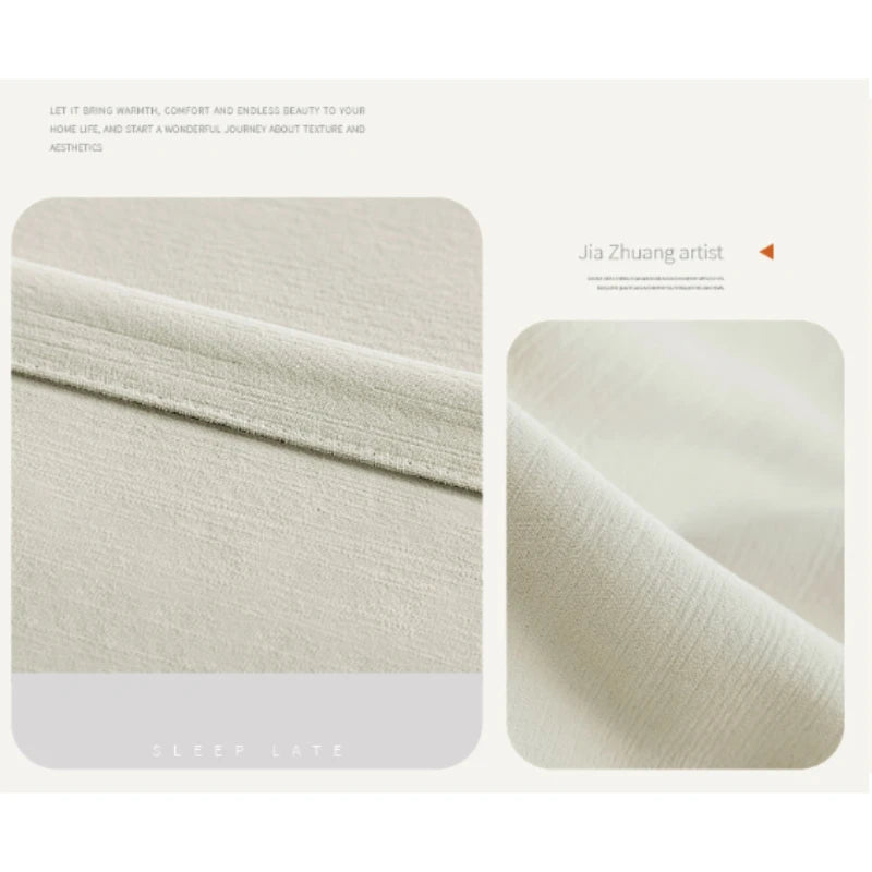 Custom Size French Chenille Cream White Velvet Curtain Modern Simple Blackout Curtains for Living Dining room Bedroom Tulle