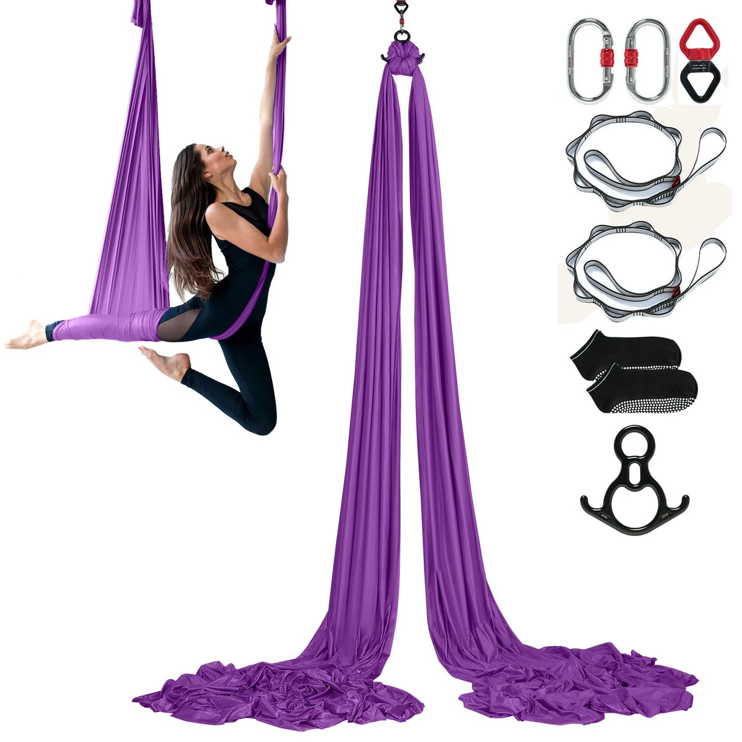 VEVOR Aerial Yoga Hammock Silk Fabric Starter Kit All Levels