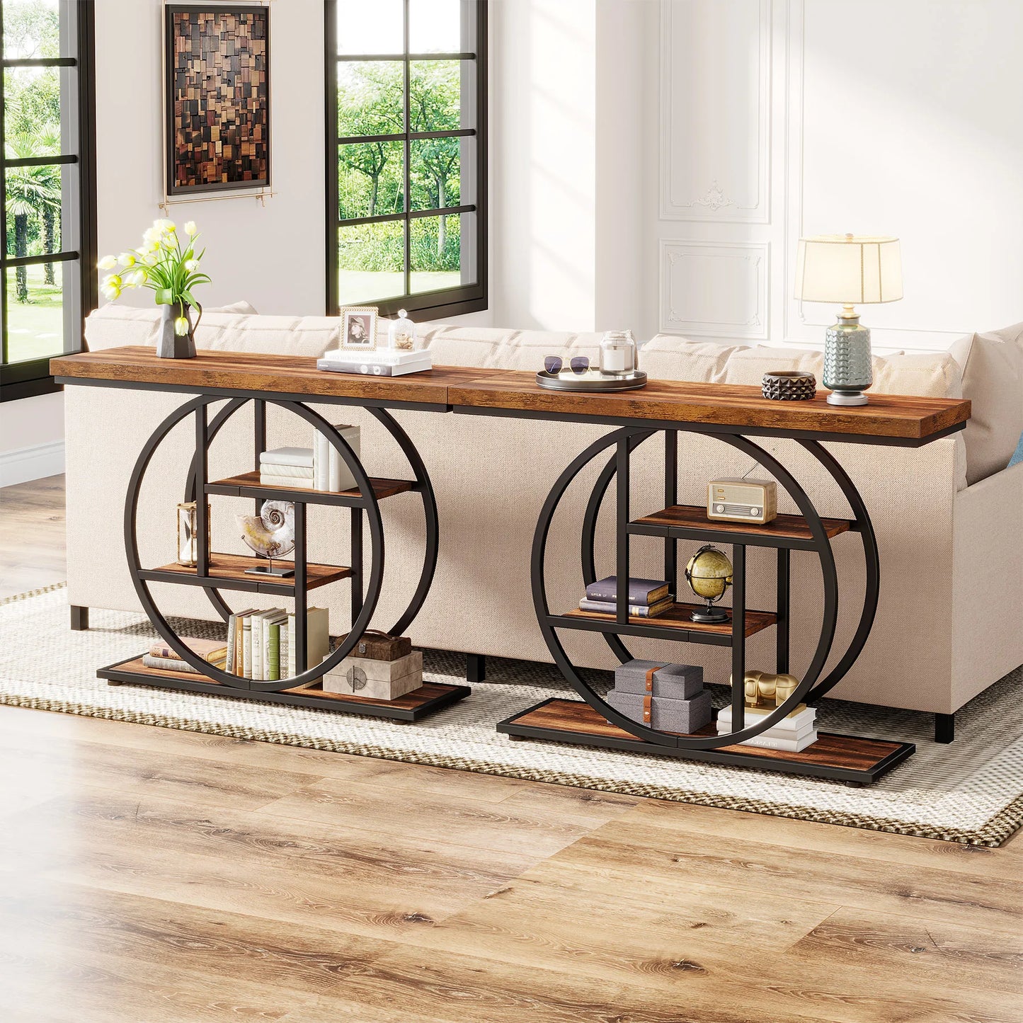 Tribesigns 4-Tier Console Table For Entryway Hallway Living Room