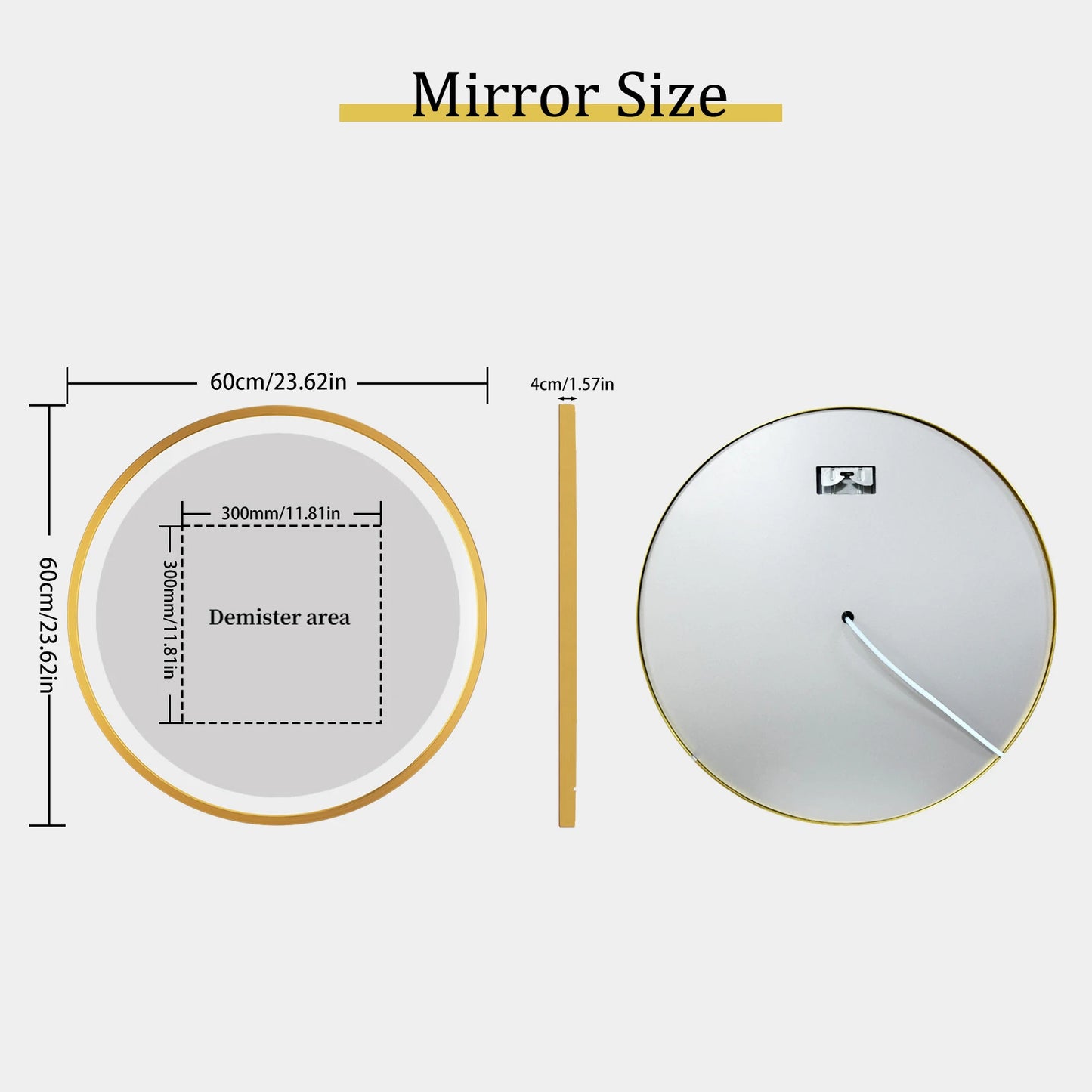 LED Fogless Wall Mounted Vanity Mirror With Memory Function AmbientIlluminationPro