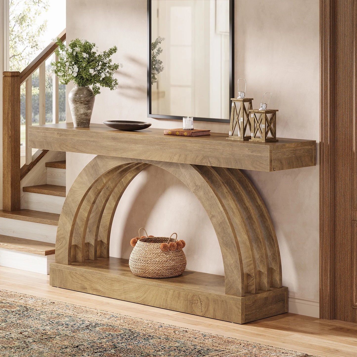 Little Tree Entryway Table 2 Tier Sofa Console Farmhouse Hallway