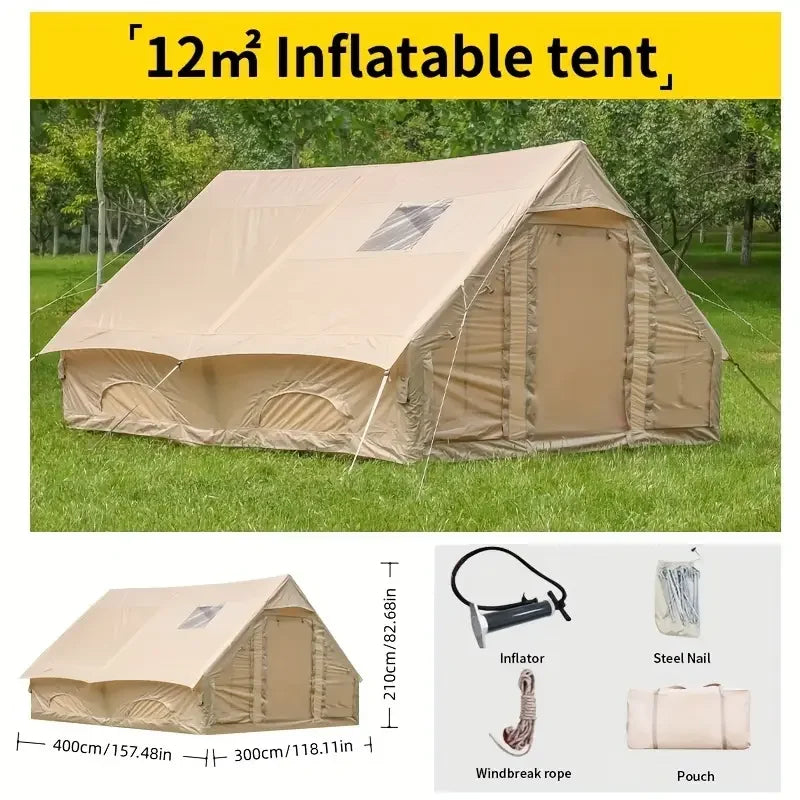 Inflatable Family Camping Tent Self Inflating Waterproof Windproof