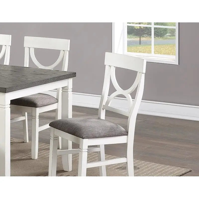Dining Room Set Table Four Chairs Bench Rubberwood MDF