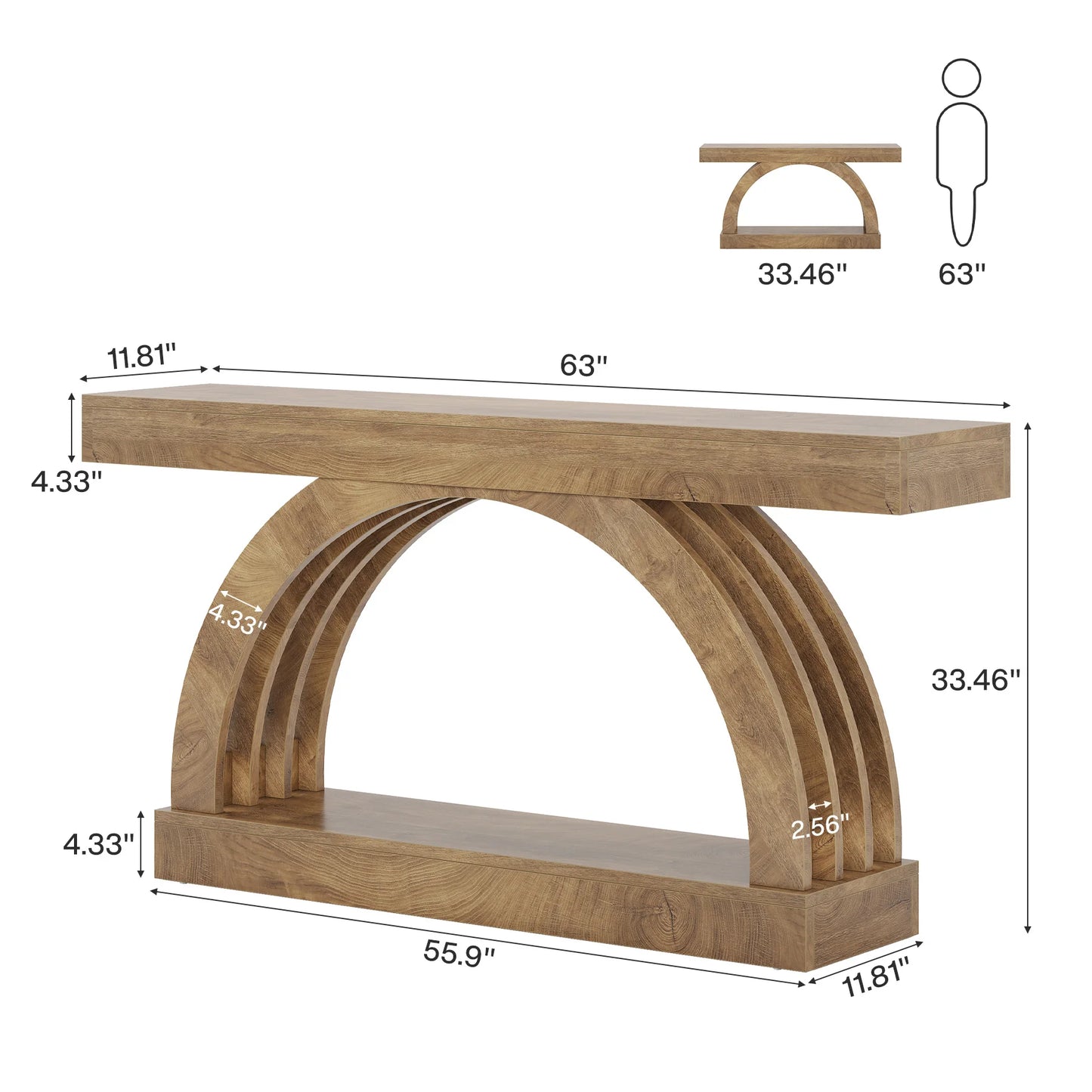 Little Tree Entryway Table 2 Tier Sofa Console Farmhouse Hallway