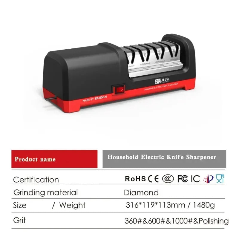 Grinder 4 Stage Diamond Electric Knife Sharpener 2800rpm