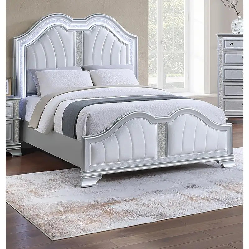 Modern Morocco Platform Bed With Built In USB Port