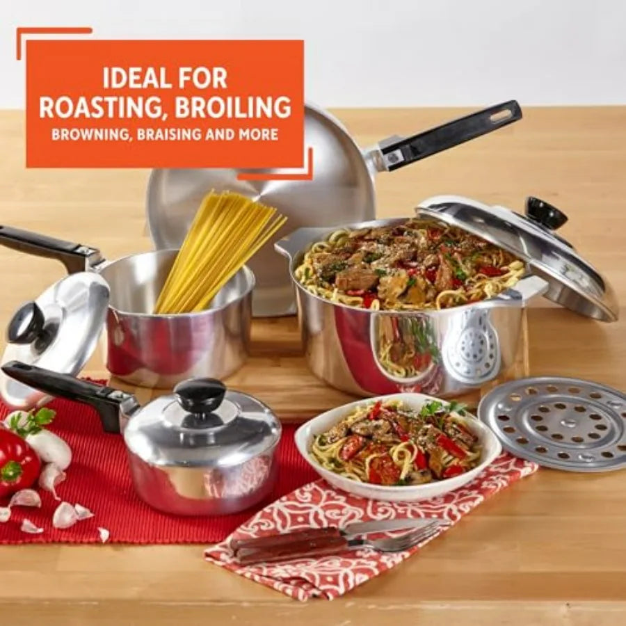 Heavy Duty 8 Piece Cast Aluminum Cajun Cookware Set