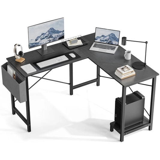 JHK Gaming Corner L Shape Computer Desk With CPU Storage
