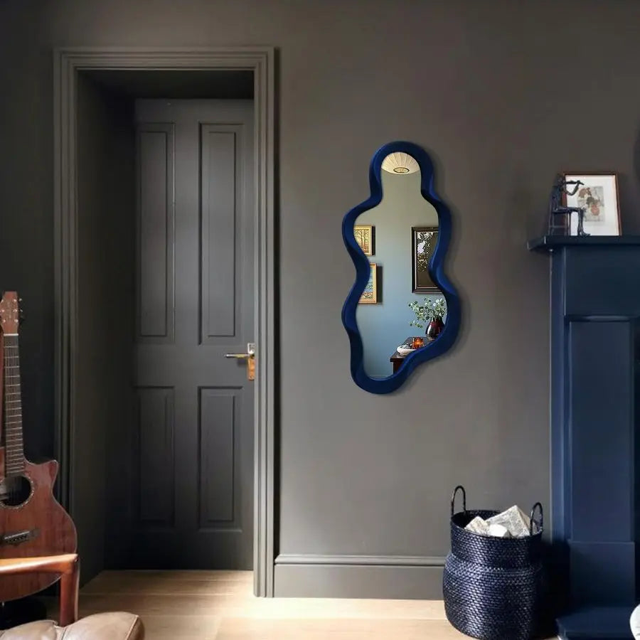 Room Mirrors for Wall Decor, 13.8x29.7 Wall Mounted Cloud Mirror for Girl Teen Women Bedroom Decoration, Cute Hanging Wall Art f