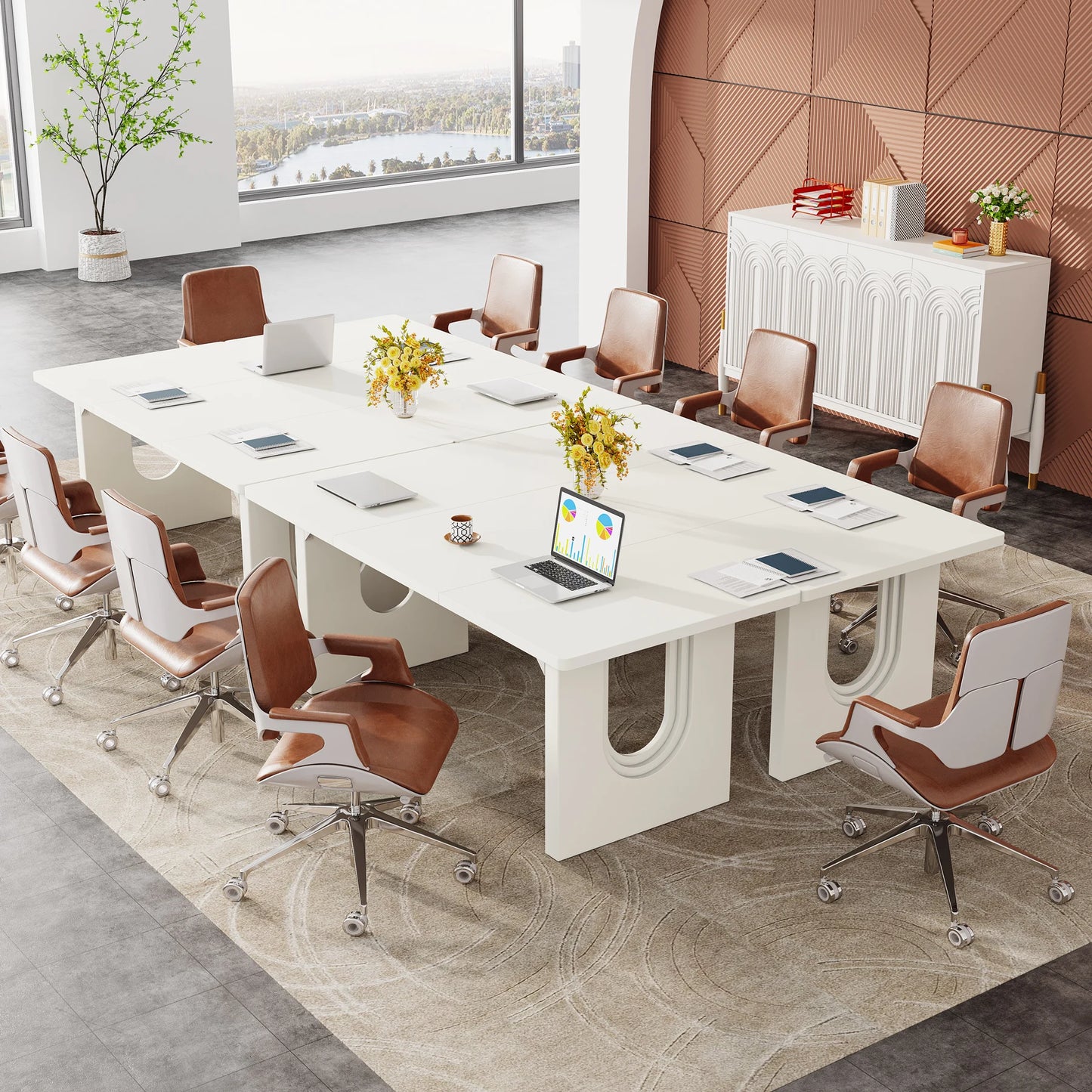 Tribesigns Executive Desk for Office Computer Desk and Conference Room